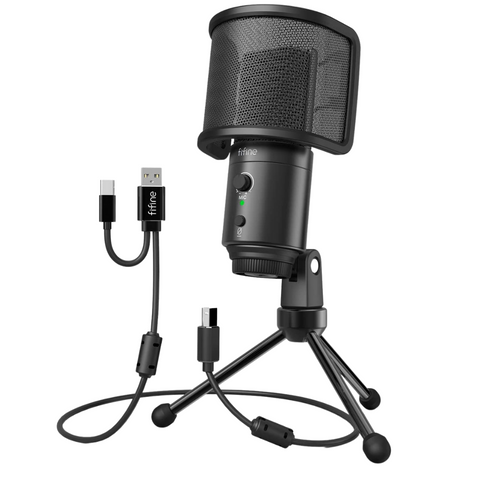 FIFINE T683 USB Microphone Kit – Condenser Mic with Arm Stand Mute Button &  Gain, for Podcast, Recording, Zoom, Gaming, Streaming, , etc.. – My  Tech Shoppe