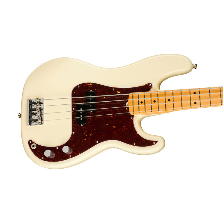 FENDER AMERICAN PROFESSIONAL II PRECISION BASS ELECTRIC GUITAR, MAPLE FB, OLYMPIC WHITE W/Deluxe Molded Case