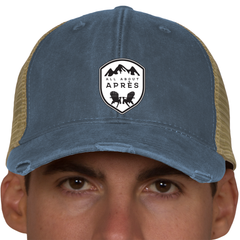 All About Apres Classic Distressed Trucker Hat