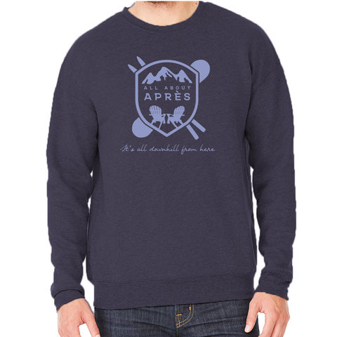 All About Apres Signature Crew Neck Fleece. 