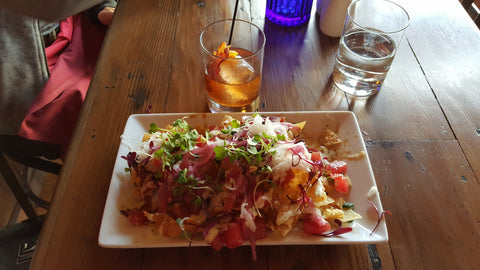 Ahi Tuna Nachos, Bacon Old Fashion, The Firetower Restaurant and Tavern, Stratton Mountain Resort