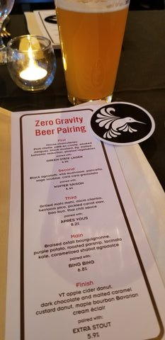 Zero Gravity craft beer dinner at Mount Snow