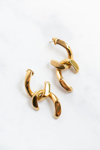 Gold Chain Link Earrings