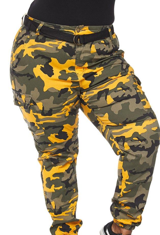 camo cargo jogger pants