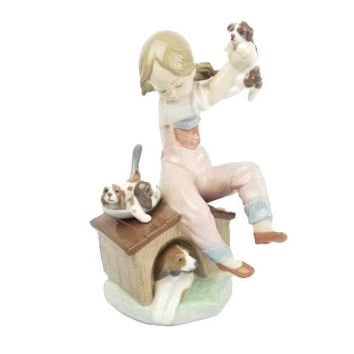 Signed Lladro 7621 Pick of the Litter - City Farmhouse Antiques