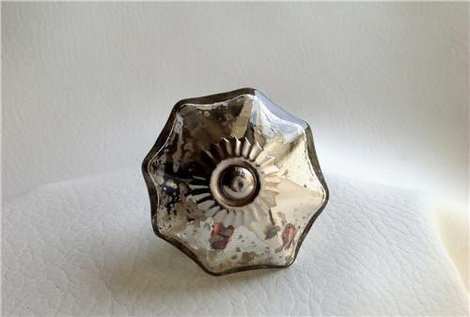 Antique Style Vintage Silver Mercury Glass Cabinet Knobs ...