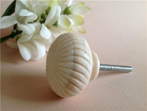 Cream Ivory Swirls On Carved Bone Cabinet Knobs Drawer Pulls S