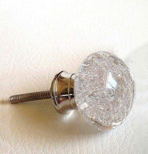 Clear Glass Bubble Cabinet Knobs Dresser Drawer Pulls (s)-Dwyer Home Collection