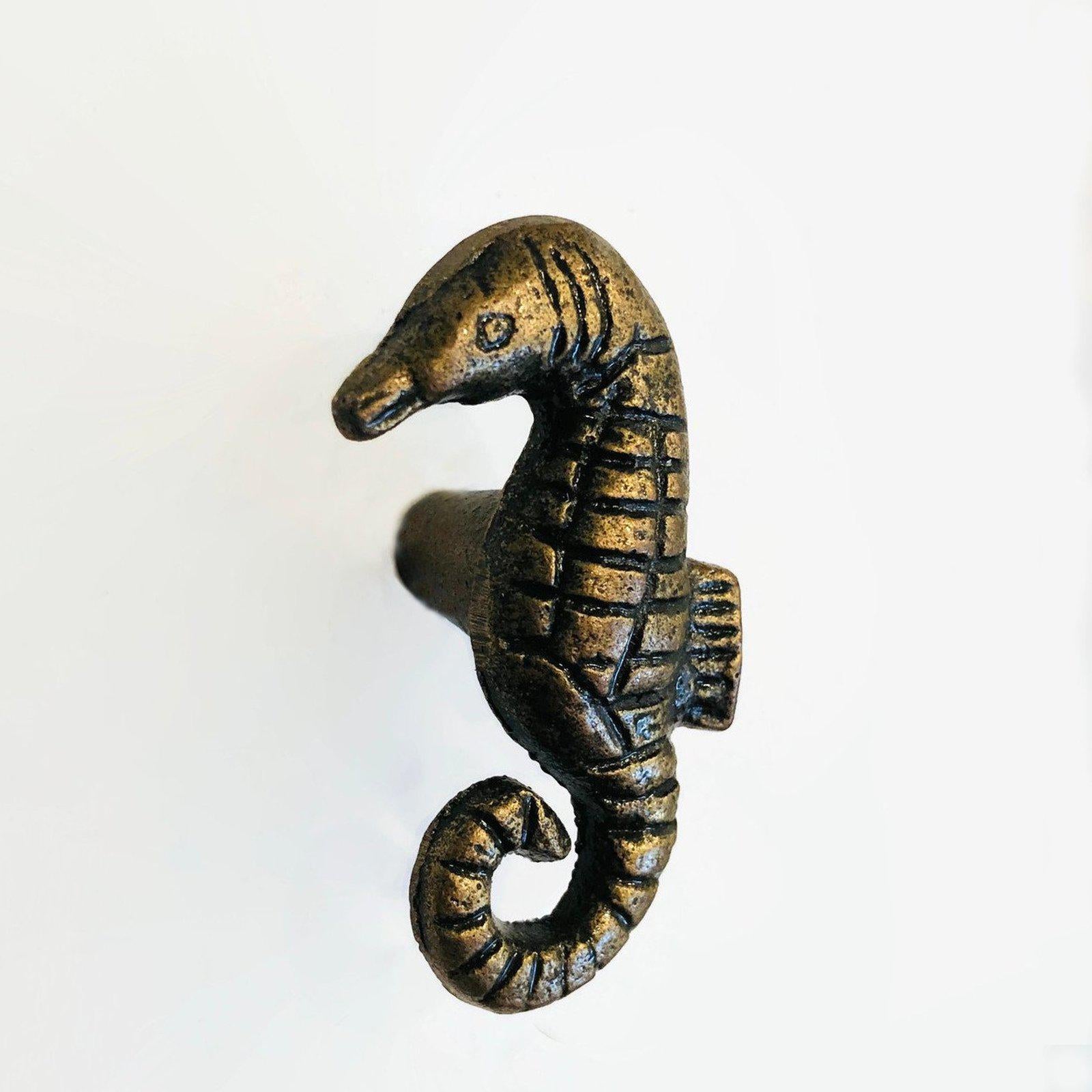 Bronze Seahorse Cabinet Knobs Furniture Drawer Pulls Nautical