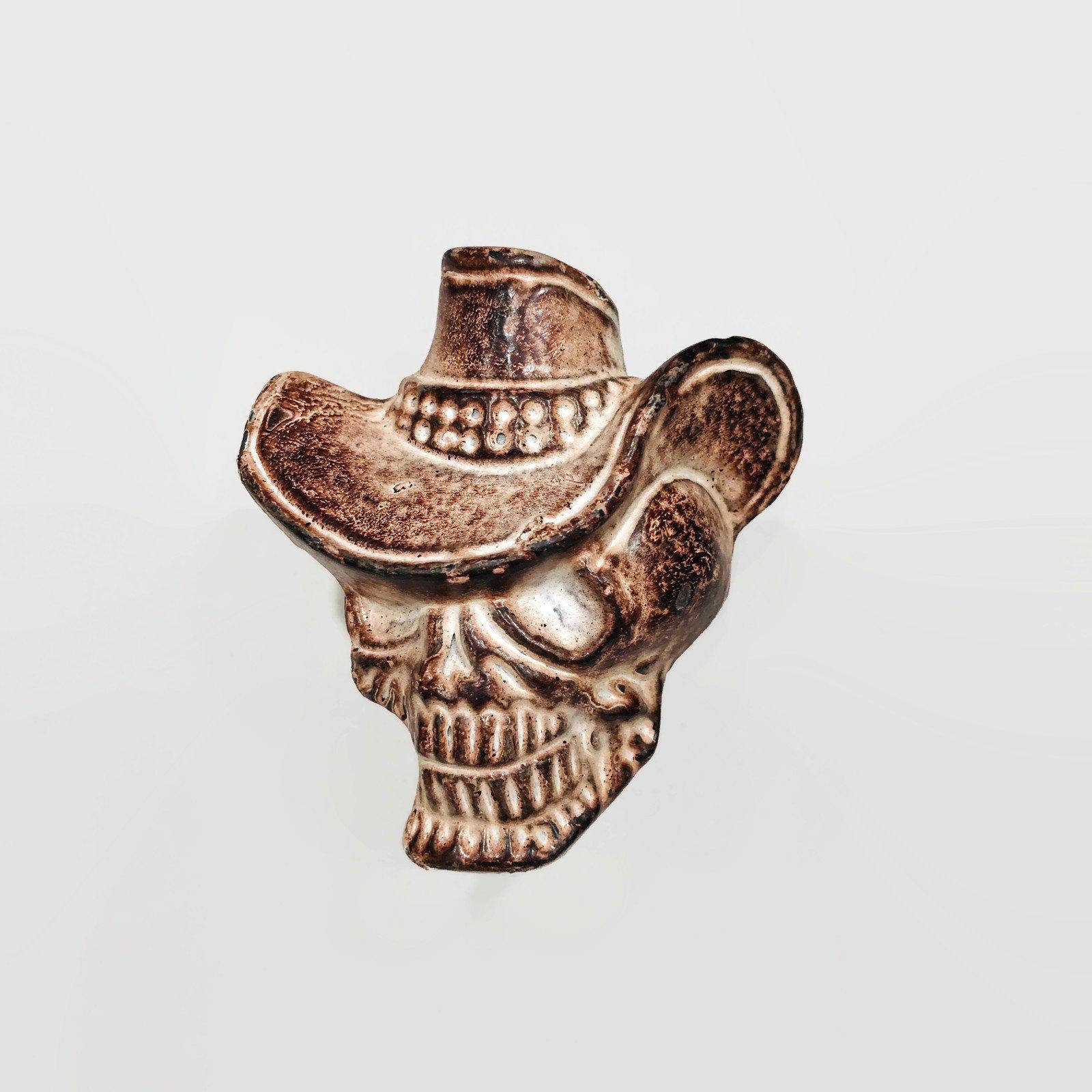 Cowboy Hat Skull Head Cabinet Knobs Drawer Pulls Western Dwyer