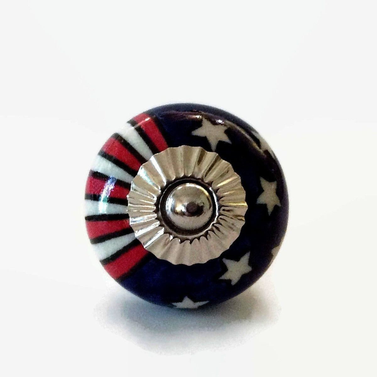 Red White And Blue Usa Stars And Stripes Cabinet Knobs Drawer