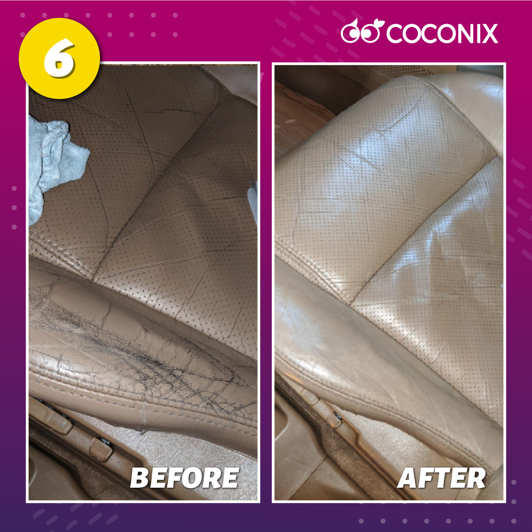 How to fix a burn mark on a leather love seat with the Coconix Leather
