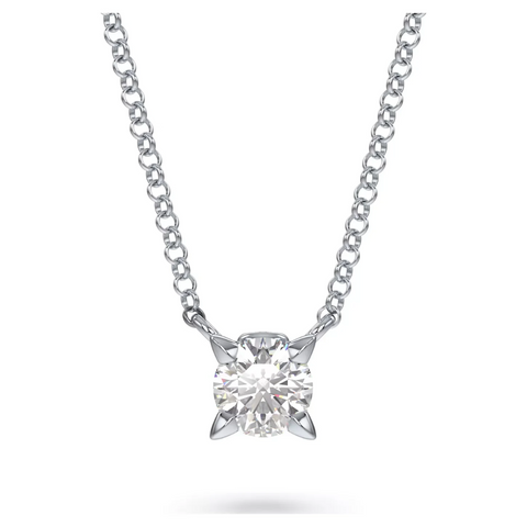 Swarovski Diamond Eternity Round Solitaire Pendant Necklaces