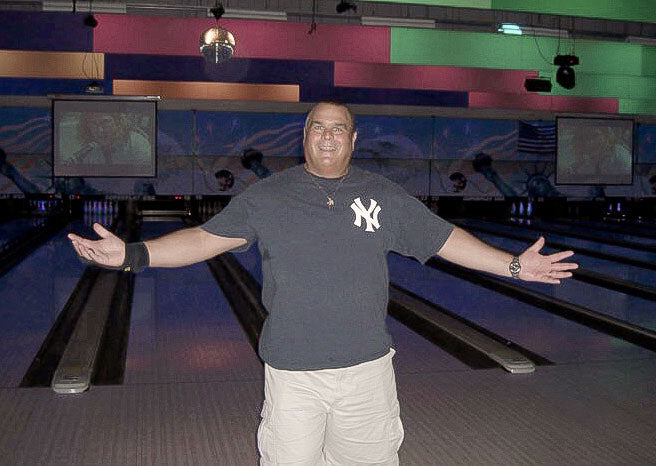 gary enjoying life at the bowling alley