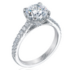 Mirabeau Round Diamond Platinum Pave Engagement Ring 2 Carat Center – NAGI