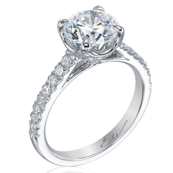 2 carat diamond platinum engagement ring