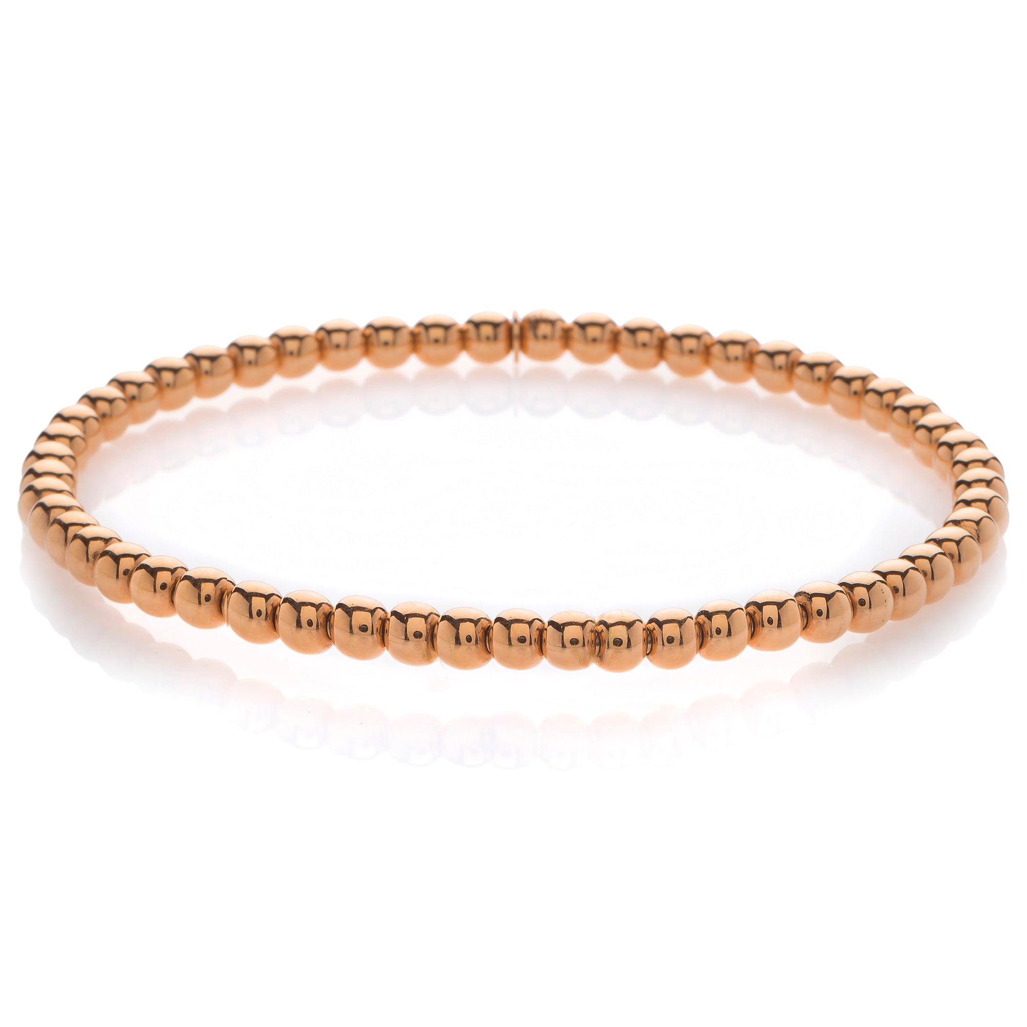 Bevestigen aan Onhandig Pracht Hulchi Belluni Plain 18K Rose Gold Stretch Stackable Bracelet 20341M-R –  NAGI