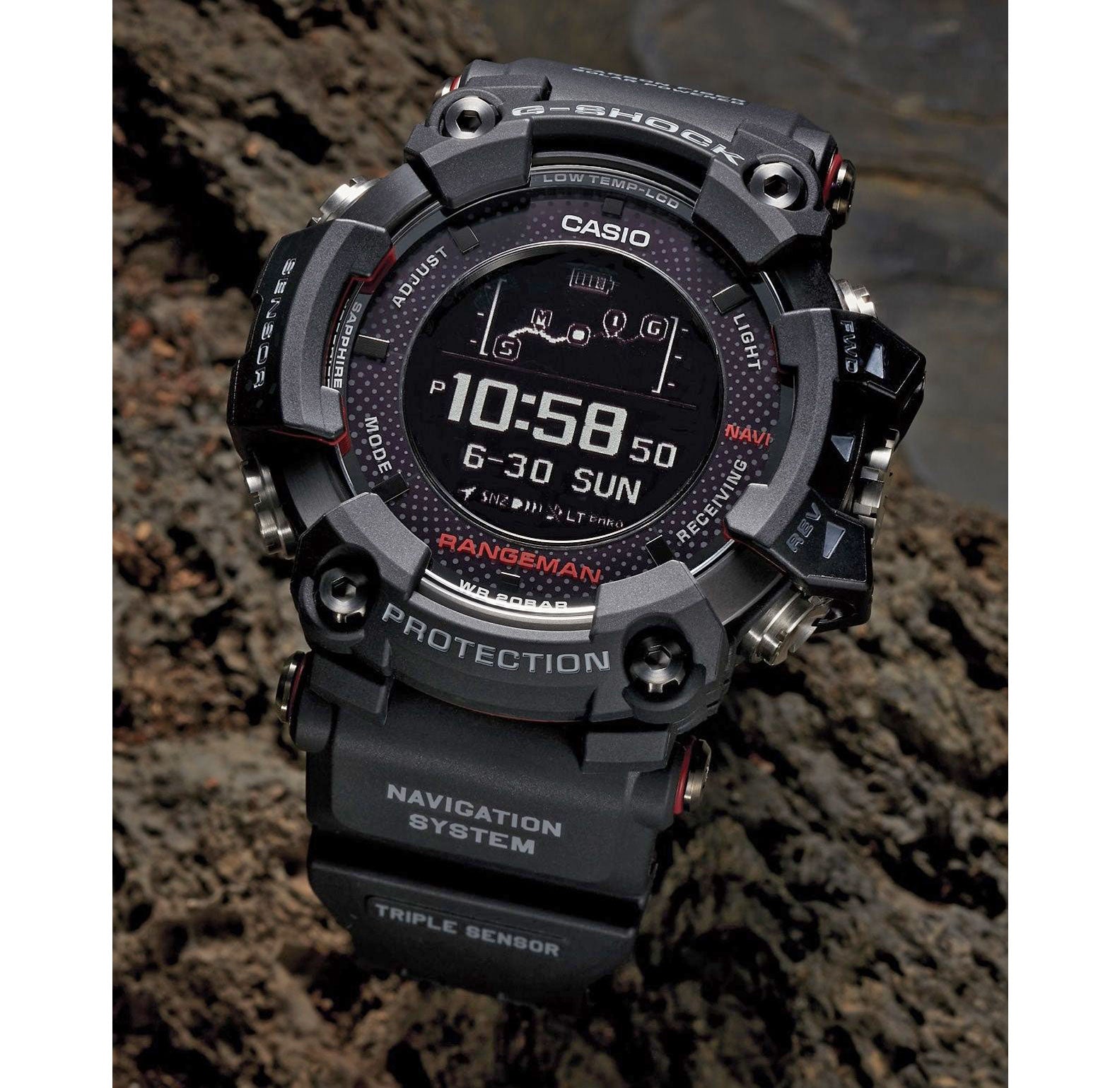 Casio G-SHOCK Rangeman GPS Navigation GPRB1000-1 Triple Black Watch ...