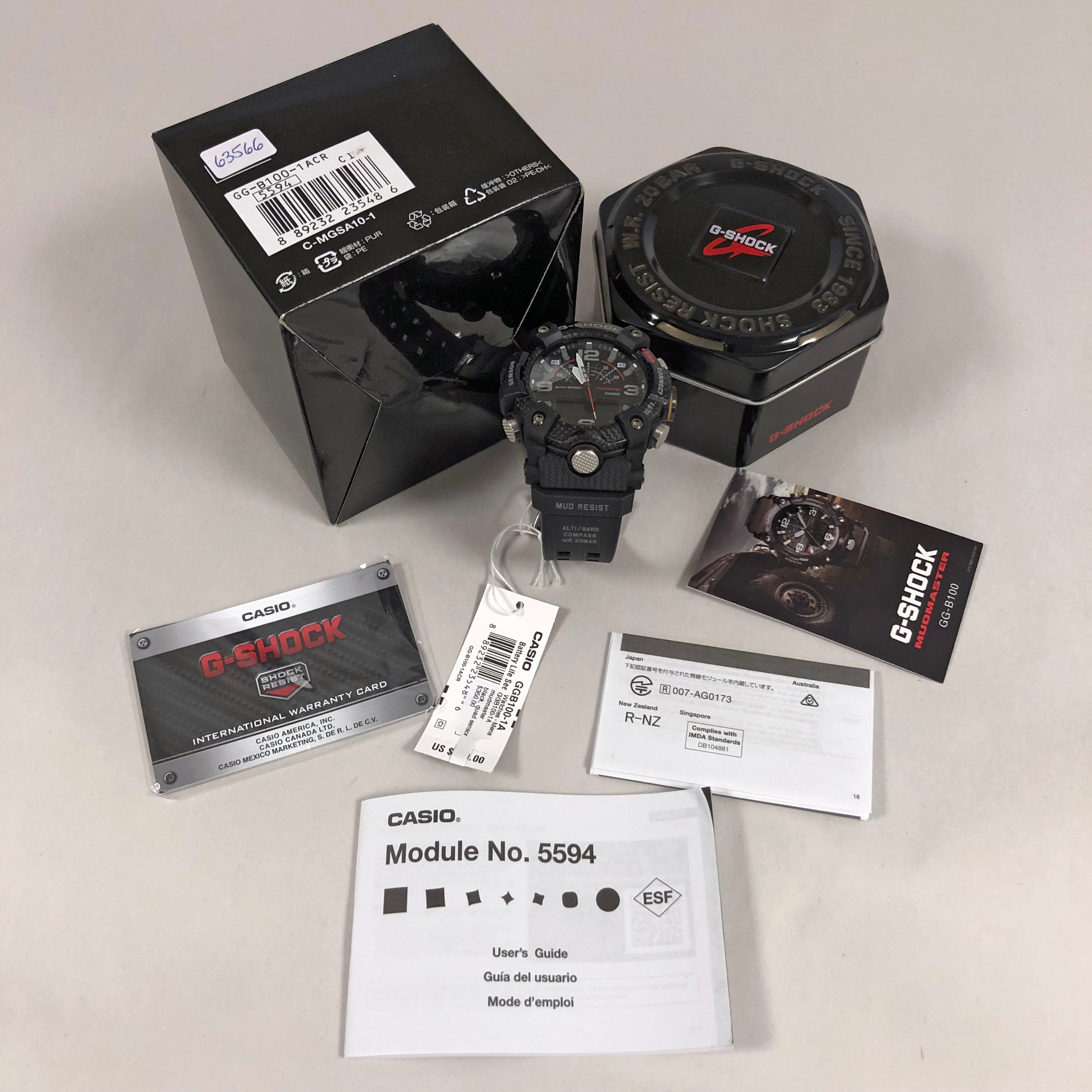 Ontdekking puppy Platteland CASIO G-Shock GGB-100-1A Black Mudmaster Carbon Core Watch – NAGI