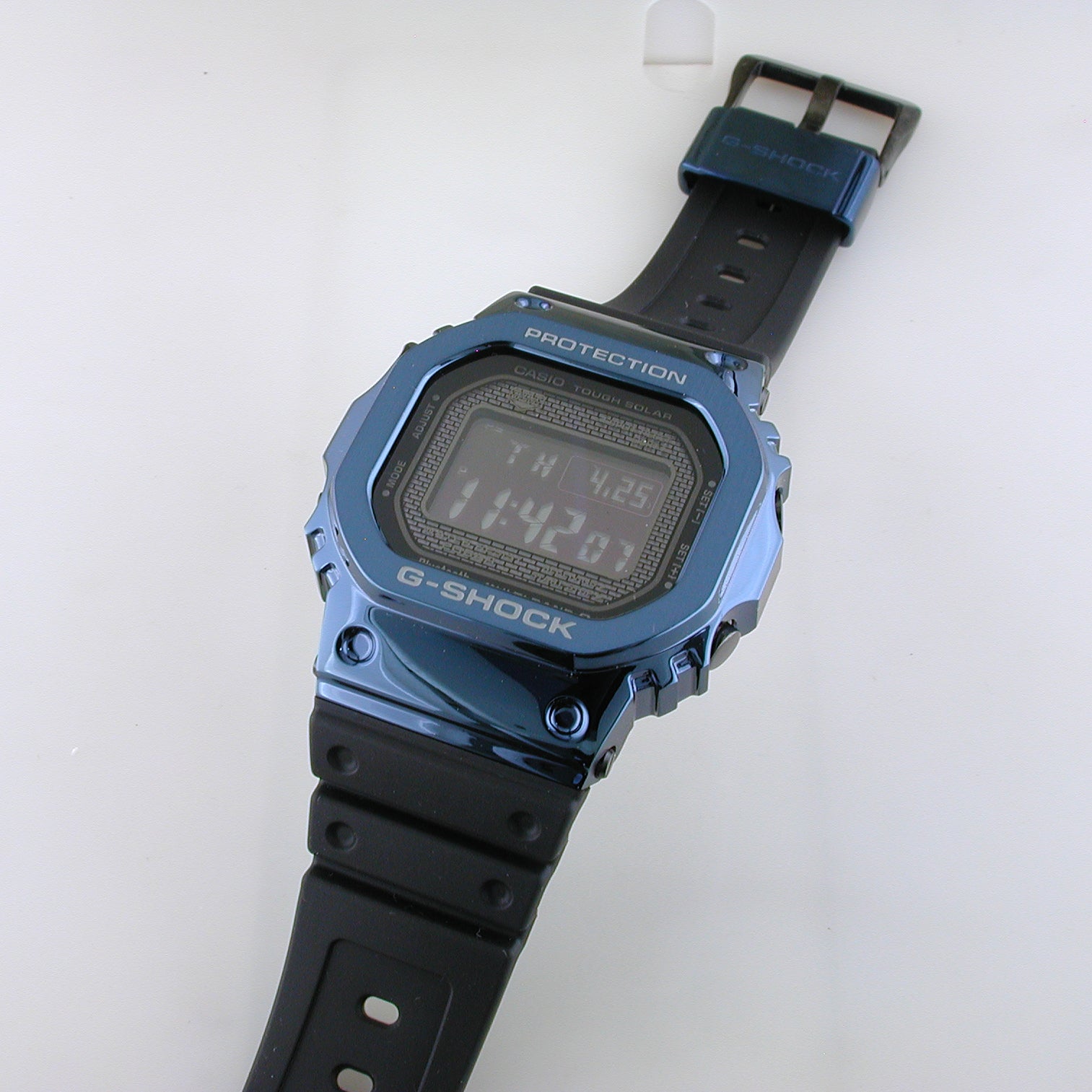 g shock steel blue