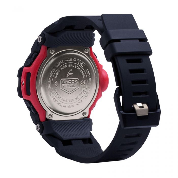 CASIO G-Shock GBD100-1 Move Watch Power Trainer Black Red G-Squad