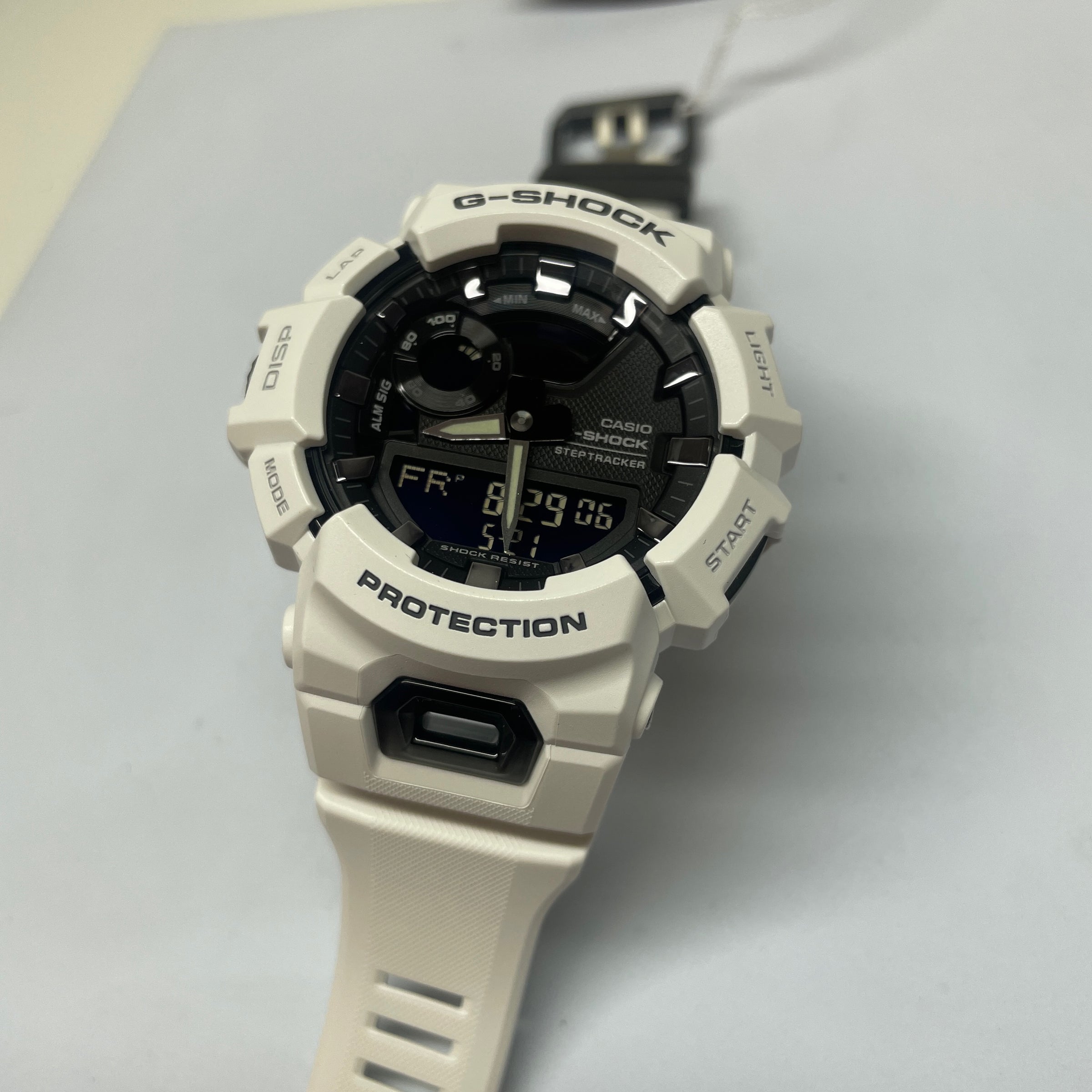 Casio G-Shock White Black StepTracker Analog-Digital Watch GBA900-7A – NAGI