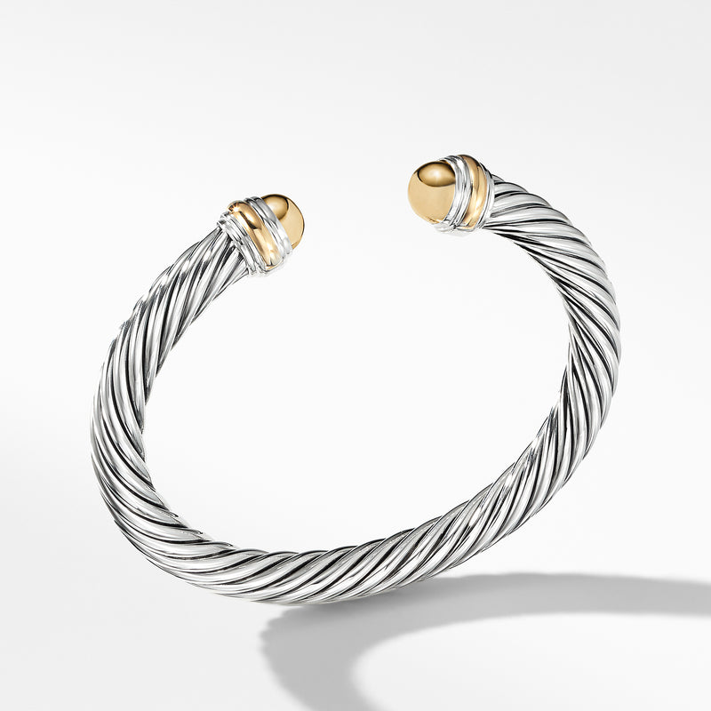 David Yurman 7MM Cable Bracelet with 14K Gold – NAGI