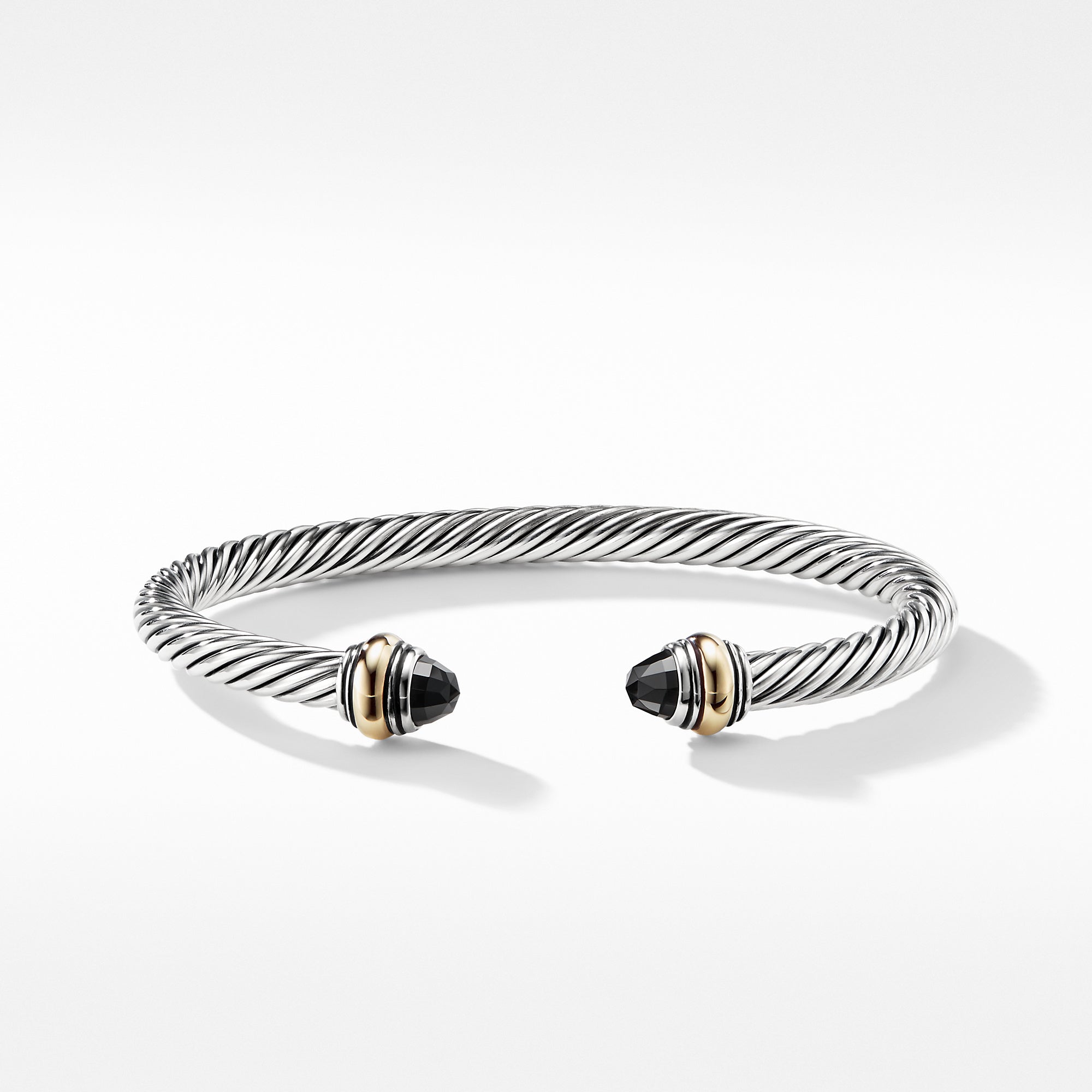 David Yurman 5MM Cable Classic Bracelet with Black Onyx and Gold – NAGI