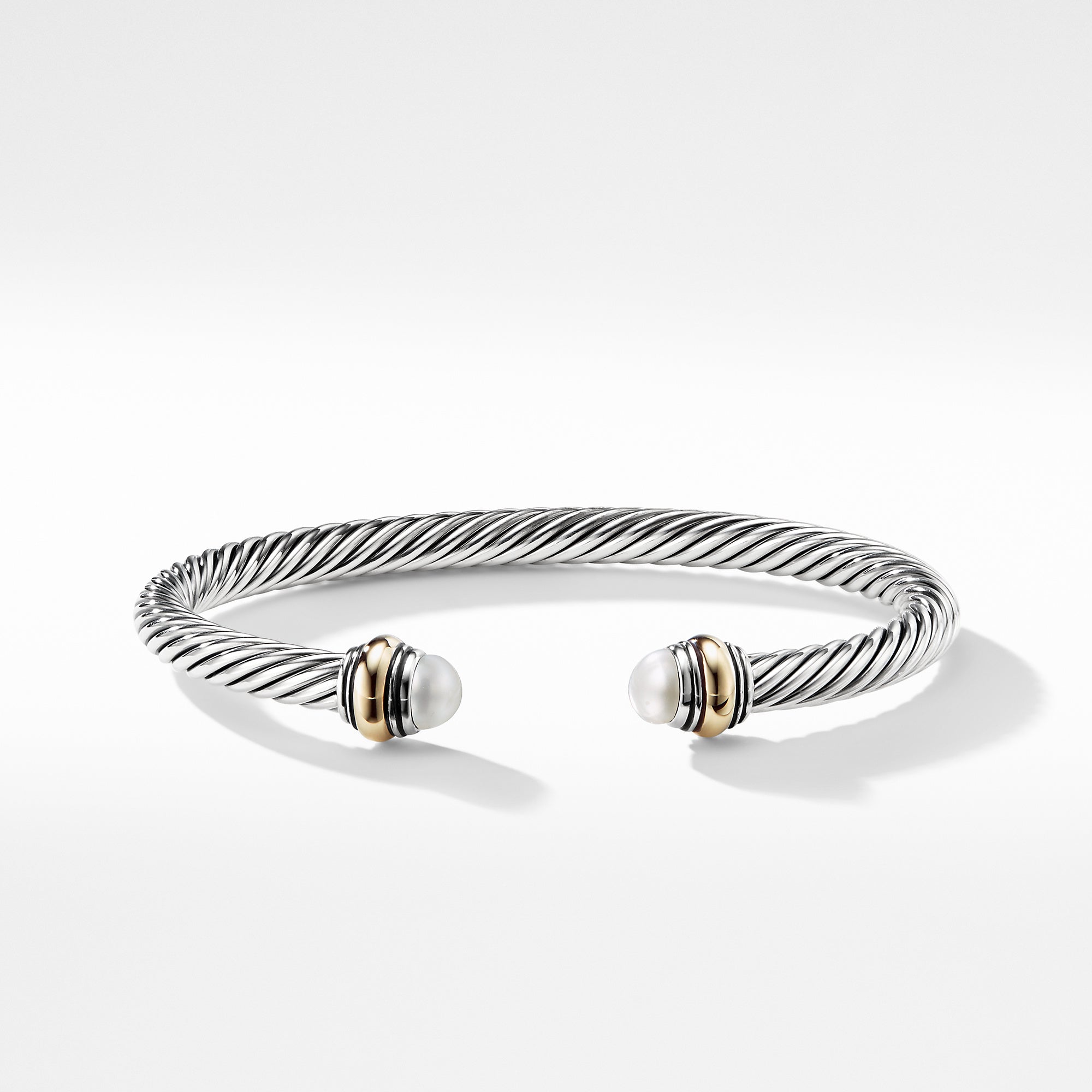 David Yurman 5MM Cable Classic Bracelet with Pearl and Gold – NAGI