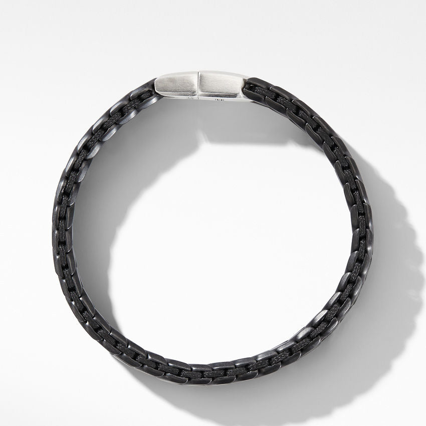 David Yurman Chevron Woven Bracelet in Black Titanium