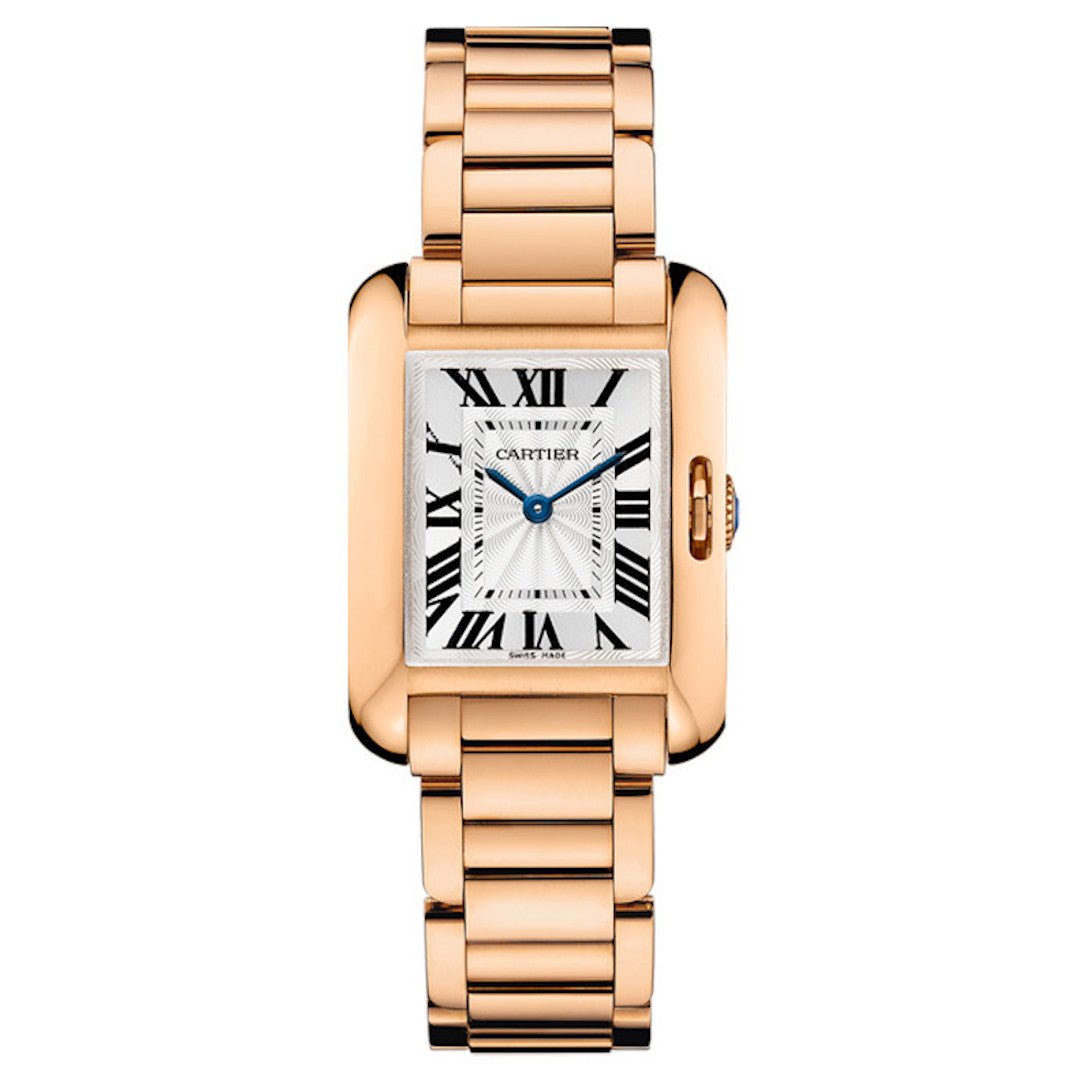 Pre-Owned Cartier Tank Anglaise 18k Rose Gold Quartz Watch W5310013