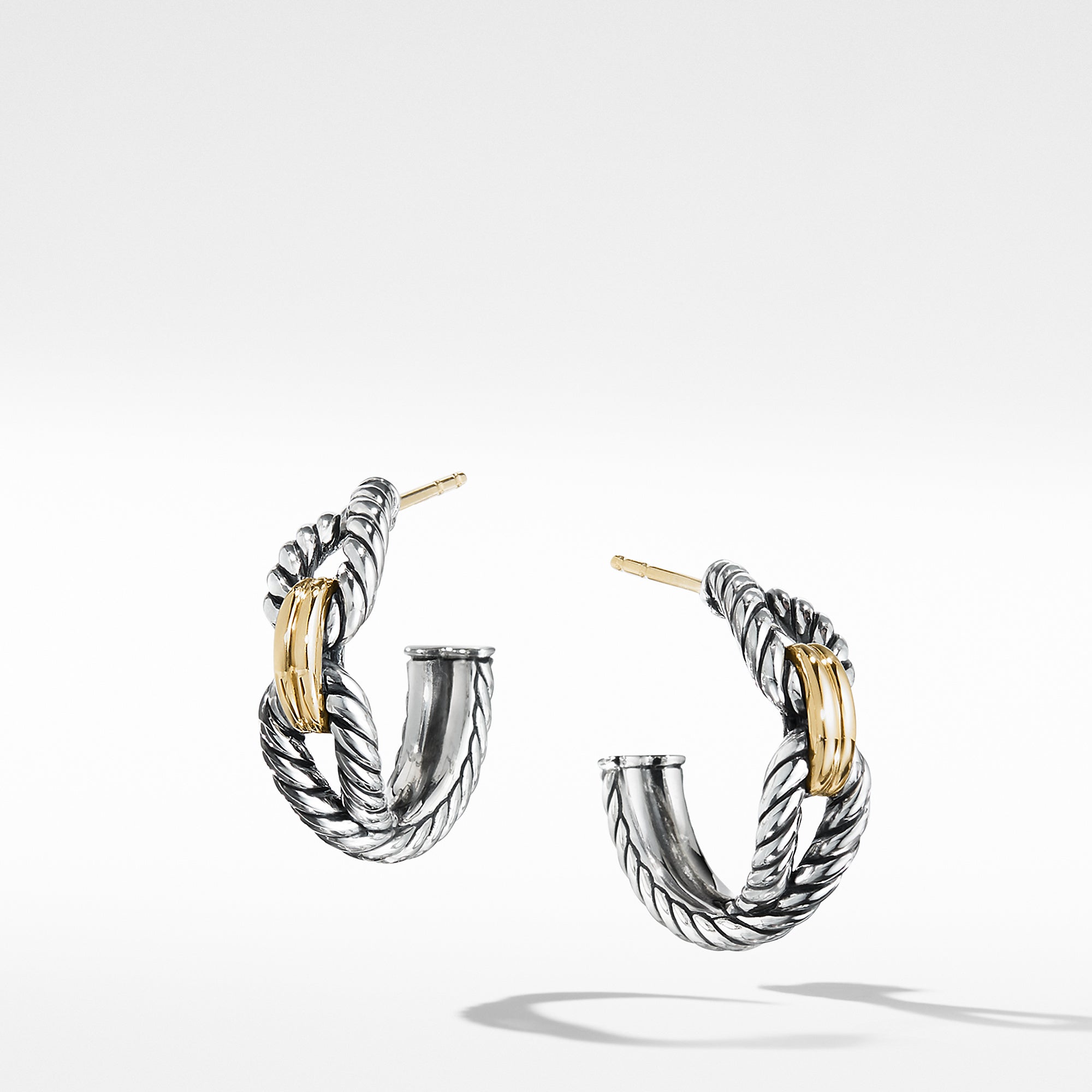 David Yurman Cable Loop Hoop Earrings with 18K Gold – NAGI