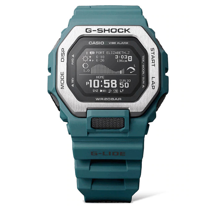 Casio G Shock G Lide Gbx 100 2 Teal Green Surfer Men S Tide Watch Nagi Jewelers