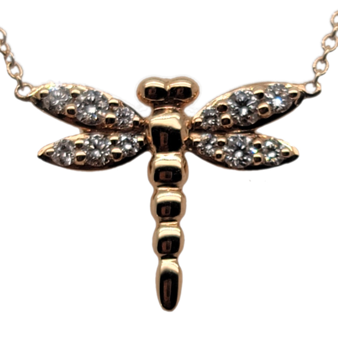 Pre-Owned Monica Rich Kosann Dragonfly Diamond "Grace" Necklace