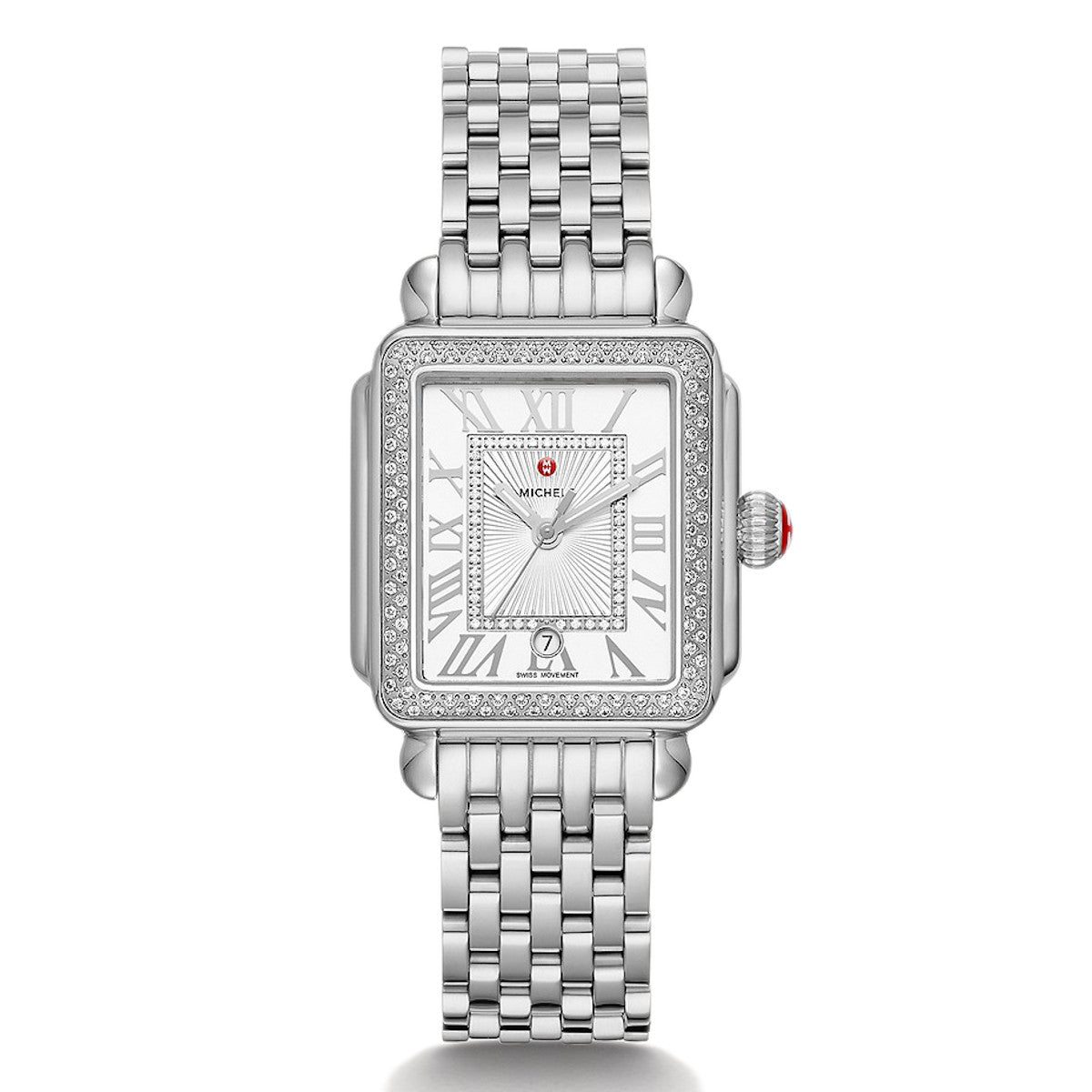 Michele Deco Madison Diamond Dial and Bezel Sunday Dial Watch MWW06G000001