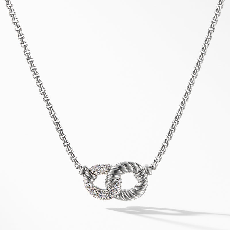 David Yurman Belmont Double Link Necklace with Diamonds – NAGI