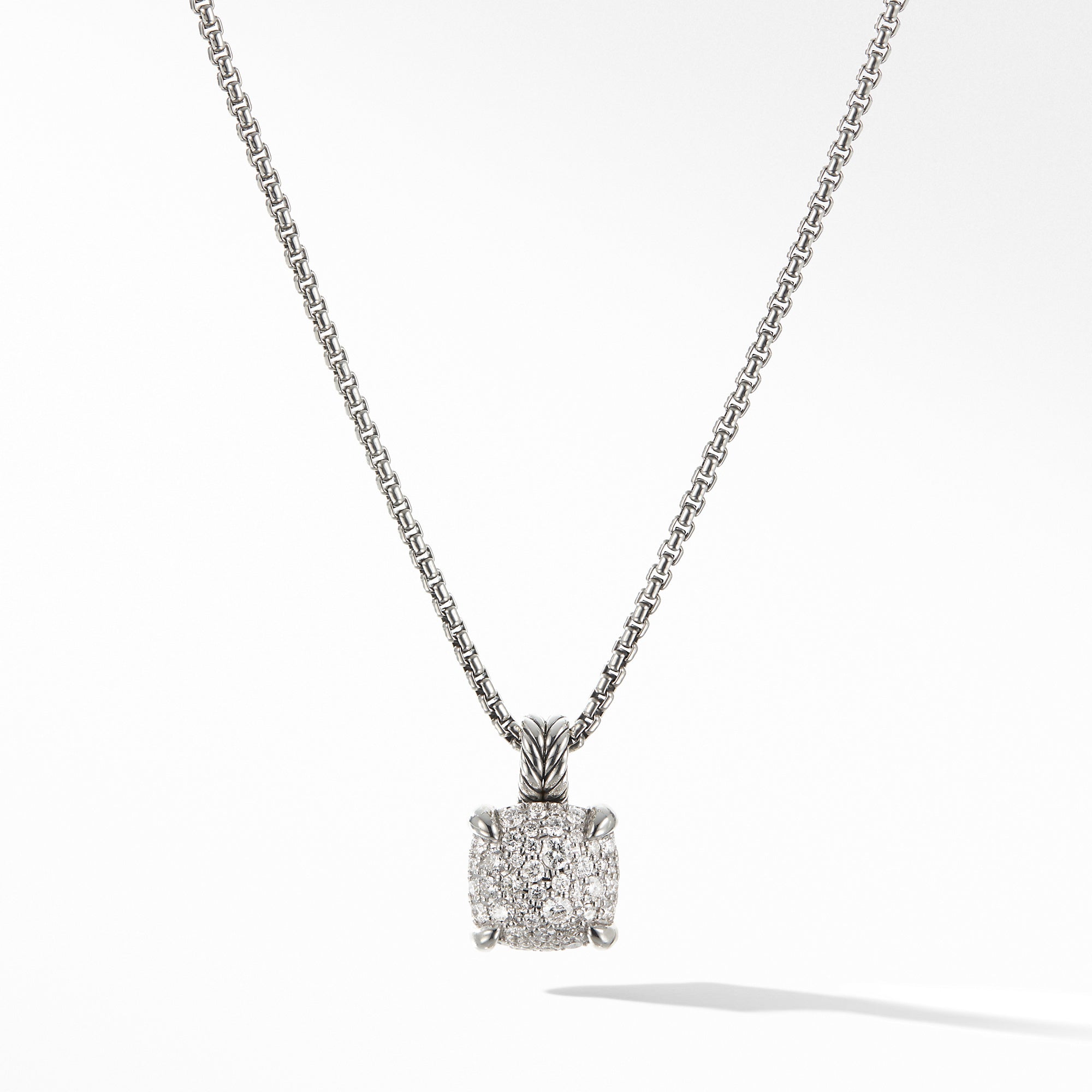 David Yurman Chatelaine Pendant Necklace with Pave Diamonds 11mm – NAGI
