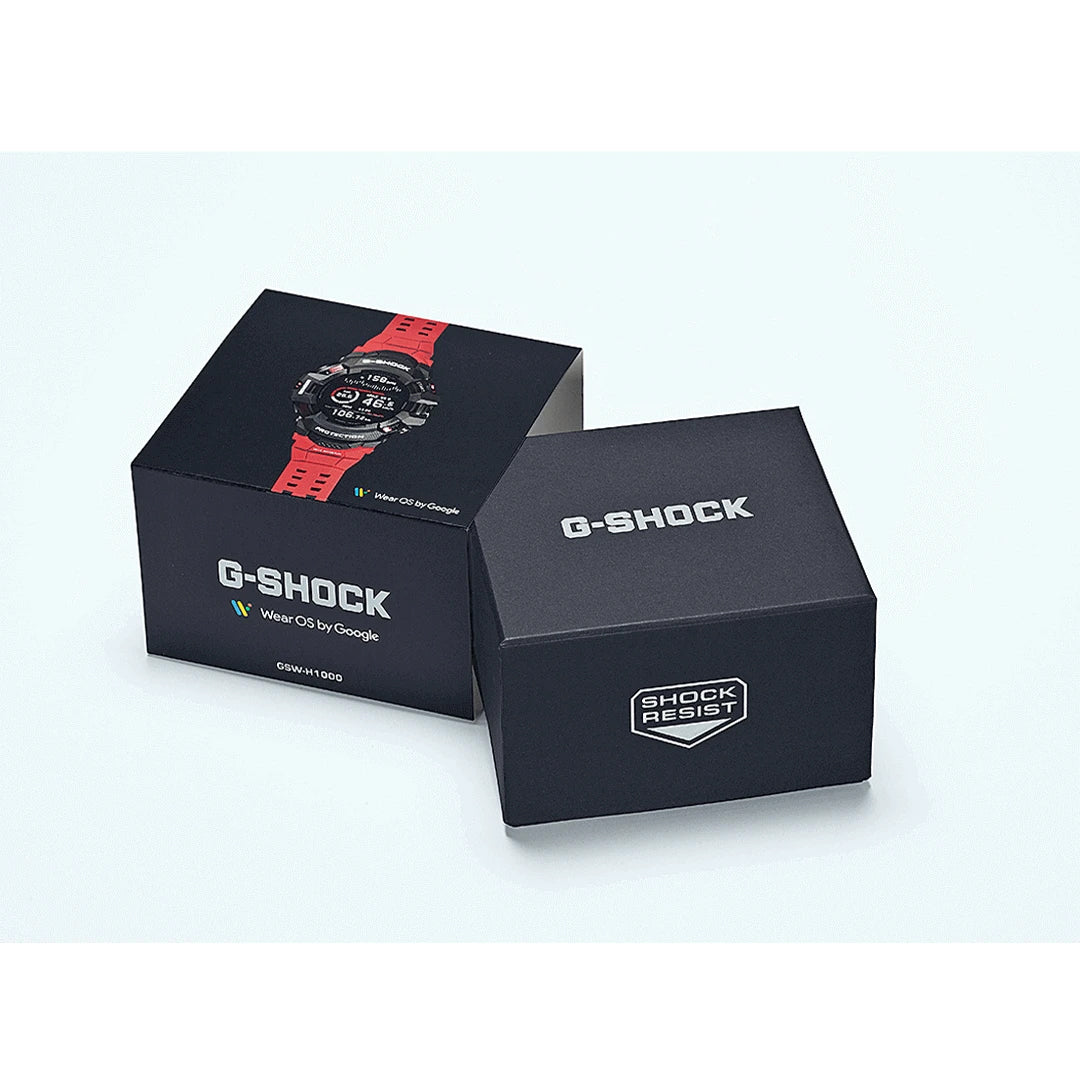 CASIO G-Shock GSWH1000-1 G-Squad Pro Google Watch Heart Rate RED watch