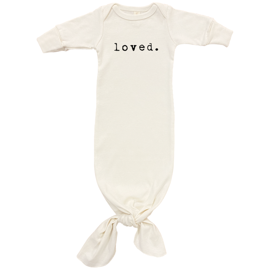 Love Bug, Unisex Organic Baby Gown, Made in USA