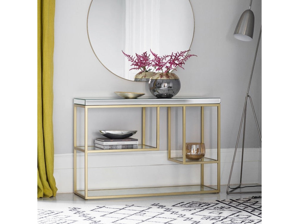 Hudson Living Pippard Console Table Champagne ...