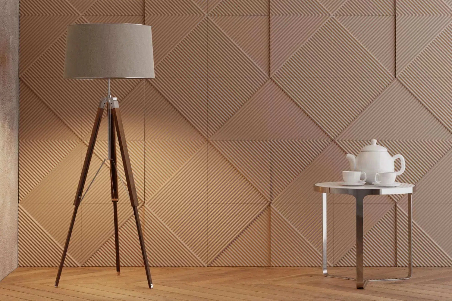 3d wall panel in interior modern feature wall