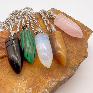 Gemstone Bullet Pendant