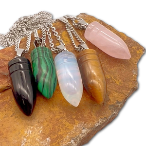 Gemstone Bullet Pendant