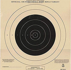 smallbore rifle target 100 yards