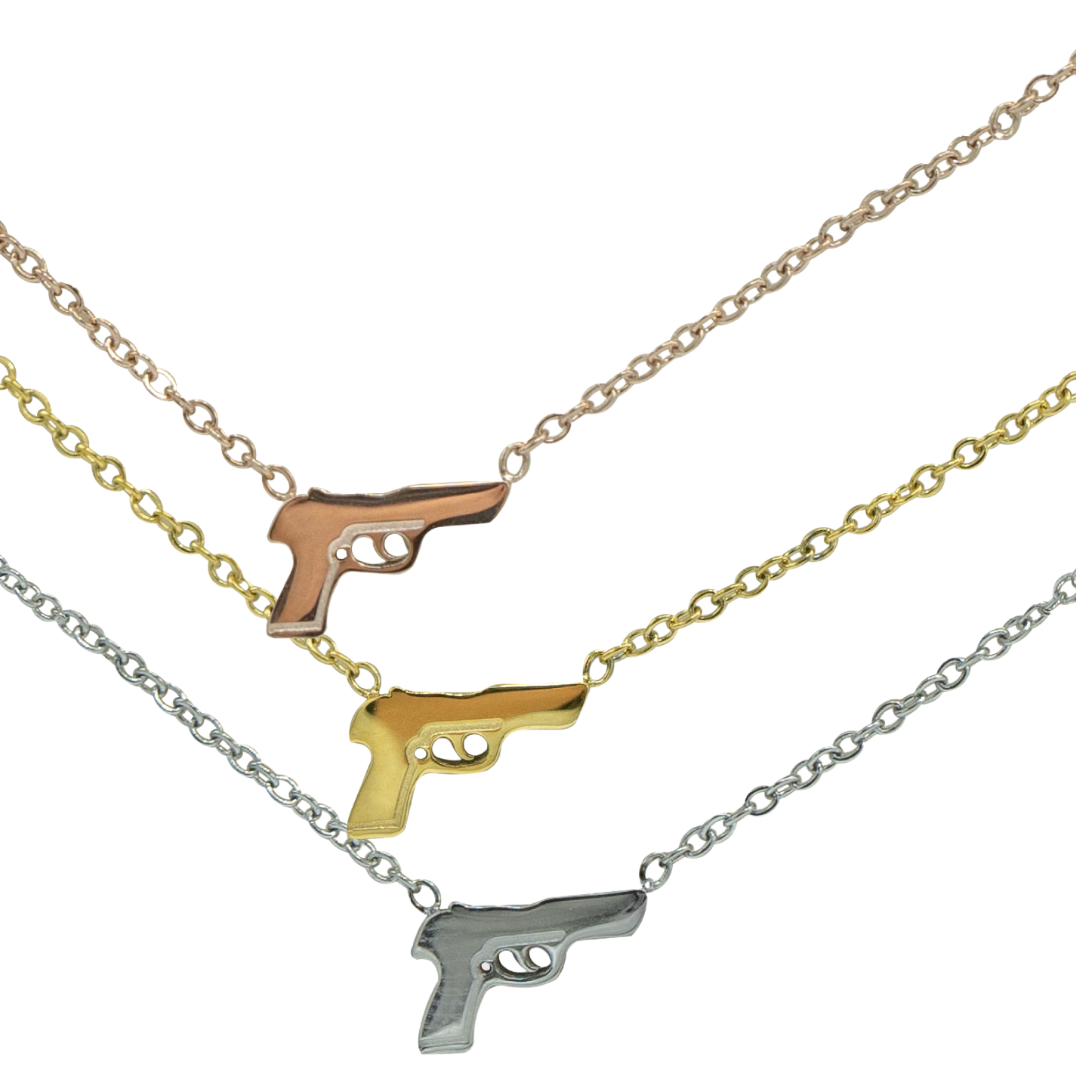 Polished Gun Necklace