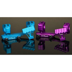 consumerlawyernetwork-Warne XSkel Scope Mount - teal & purple (shown with side mount adapters, sold separately)