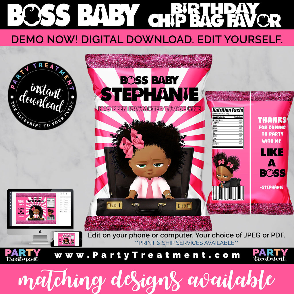 boss baby invitations girl