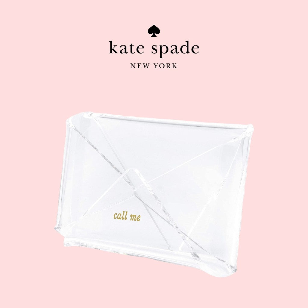 Kate Spade Acrylic Business Card Holder-Strike Gold — PaperMarket