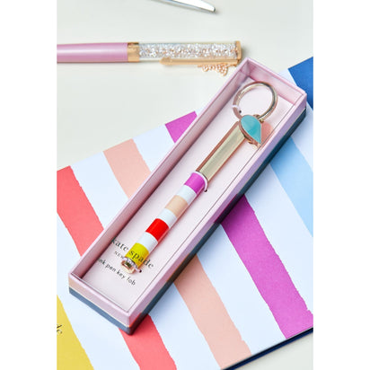 Kate Spade Ink Pen Key Fob-Candy Stripe — PaperMarket