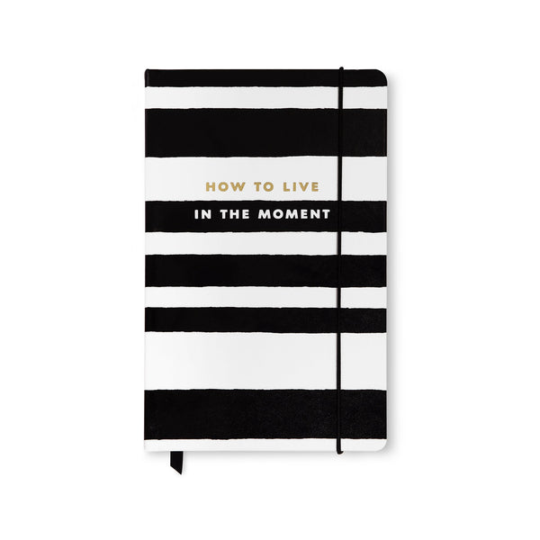 Kate Spade Take Note Large-Black & White Stripe — PaperMarket